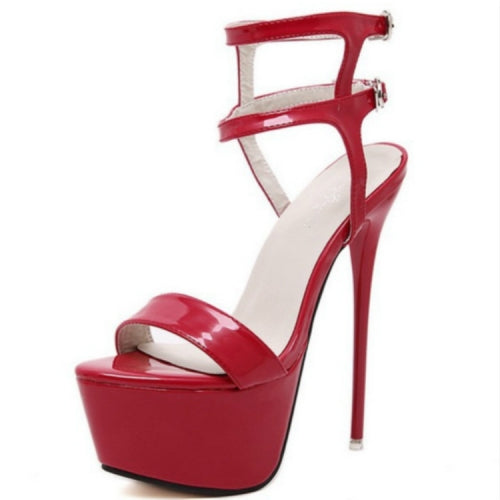 Sexy Nightclub Super High Heels, Size:45(Red)