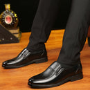 Autumn Men Business Casual Shoes Leather Shoes, Size:40(Black)