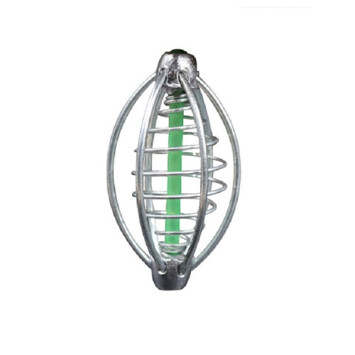 3 PCS Flower Basket Nest Bait Feeder Lead Sinker Assembly Fishing Ggear Aaccessories, Specification:Small Length 5cm, Style:With Spring