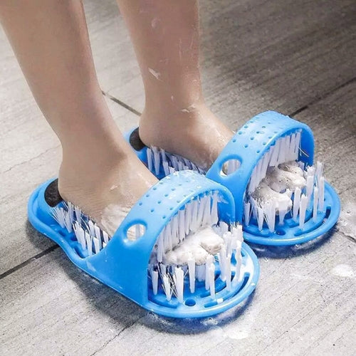 2 PCS Plastic Massage Slippers Bath Shoes Brush Pumice Stone Remove Dead Skin Foot Care Tool