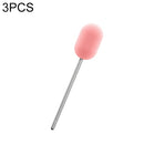 3 PCS Aluminum Alloy Sponge Cup Brush Milk Bottle Glass Tea Cup Cleaning Brush(Shadow Silver)