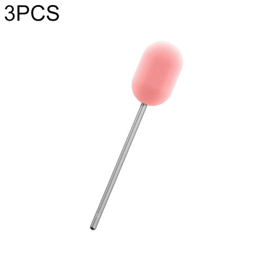 3 PCS Aluminum Alloy Sponge Cup Brush Milk Bottle Glass Tea Cup Cleaning Brush(Shadow Silver)