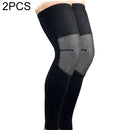 2 PCS Full Length Breathable Sports Knee Pads Sports Protective Gear, Size:XL(Silver)