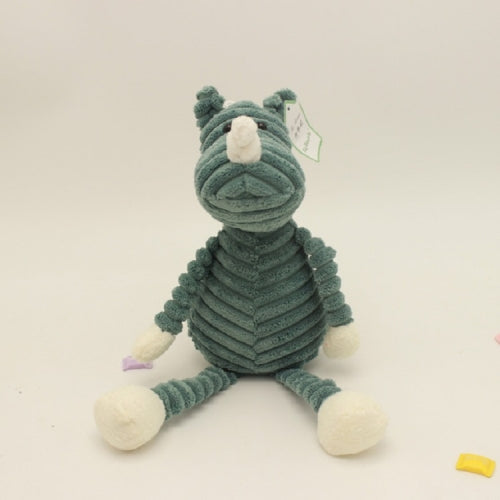 Striped Animal Plush Toy Doll Creative Animal Doll, Type:Rhinoceros, Height:33cm