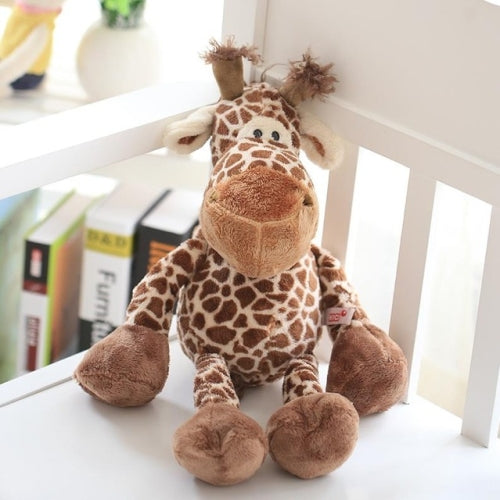 Cute Giraffe Figurine Creative Cartoon Plush Toy Children Gift, Size:35CM(Brown)