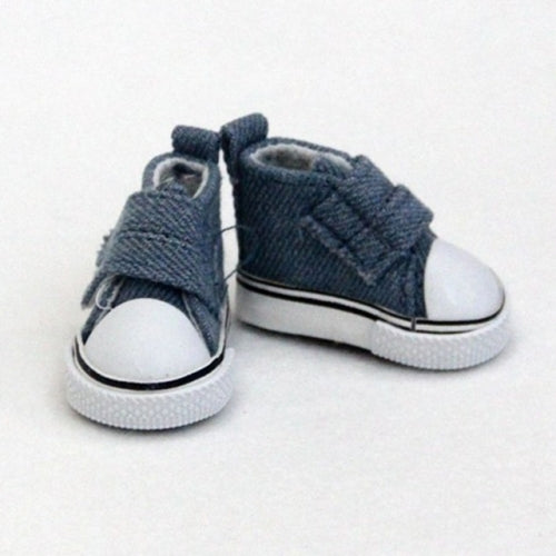 3 Pairs 5cm Doll Shoes Casual Canvas Sneakers(Denim Color)