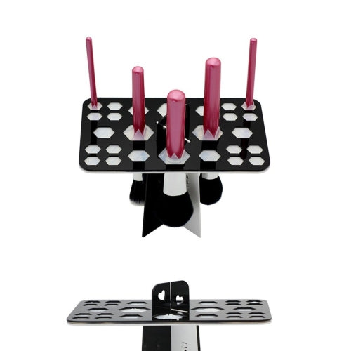 3 PCS 26 Square Hole Makeup Brush Holder Collapsible Tower Rack Nail Art Brushes Drying Stand Storage Makeup Tool Random Color