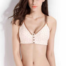 Cotton Nursing Bra Maternity Pregnancy Sports Nursing Breast Feeding Bras, Size:80C(Biege)
