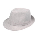 Light Grey Fashion Seaside Sun Visor Hat Folding Net Surface Jazz Hat, Size:58cm