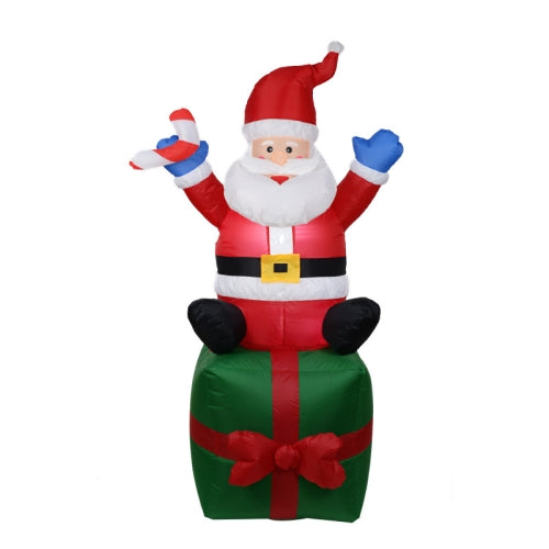 1.8m Giant Santa Claus Mascot LED Lighted Inflatable Toys with Pump Christmas Yard Garden Decoration US Plug