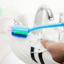 4PCS Long Handle Shoe Brush Cleaning Shoe Cleaning Brush Household Items Soft Hair Multi-head Brush Random Color