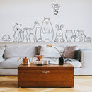 Cute Shy Animals Removable Wall Stickers Bedroom Living Room Children Room Porch Wall Decoration