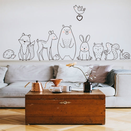 Cute Shy Animals Removable Wall Stickers Bedroom Living Room Children Room Porch Wall Decoration