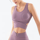 Women Solid Lace-Up Sports T-Shirt Personality Sleeveless Quick-drying Vest Running Fitness Yoga Top, Size:XL(Purple)
