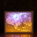 3D Stereo Light Paper Carving Lamp Creative Gift(Halloween)