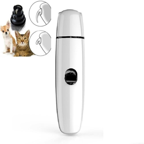 Pet Nail Polisher Cats and Dogs Clean Nails Electric Manicure, Style:PTw208 White 1 Block Normal Version