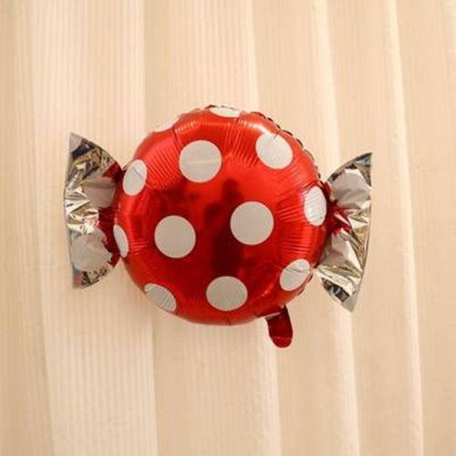 Candy Aluminum Film Balloon Decoration Holiday Party Dress Up Arrangement(Red-Dots Candy)