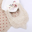 Cotton Lace Female Baby Bib Princess Bib Saliva Towel 360 Degree Rotation Child Fake Collar Decoration, Color:Mesh Lace Apricot