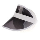 2 PCS PVC Outdoor Transparent Sun Hat Visor Cap for Male / Female(Children's Black)