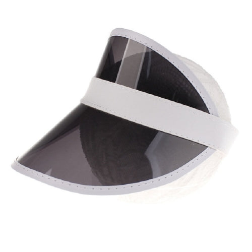 2 PCS PVC Outdoor Transparent Sun Hat Visor Cap for Male / Female(Children's Black)