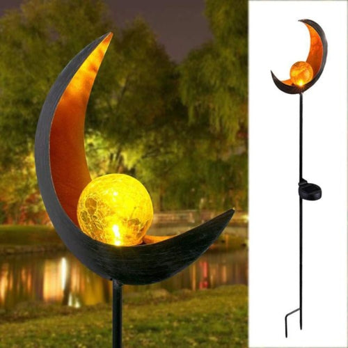 Solar Flame Light LED Iron Art Outdoor Garden Lawn Decorative Ground Plug Light Landscape Lamp(Style 5)