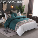 Comforter Bedding Sets Printing Duvet Cover Pillowcase, Without Bed Sheets, Size:220X240 cm-3PCS(Peacock Blue)