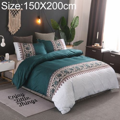 Comforter Bedding Sets Printing Duvet Cover Pillowcase, Without Bed Sheets, Size:150X200 cm-2PCS(Peacock Blue)