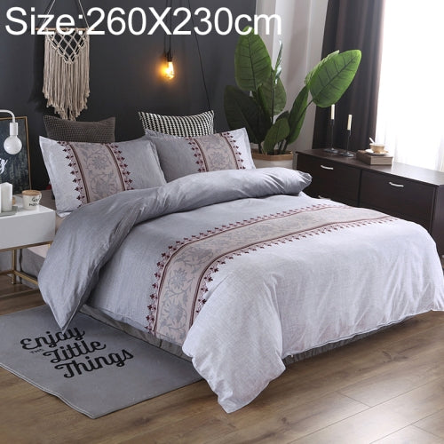 Comforter Bedding Sets Printing Duvet Cover Pillowcase, Without Bed Sheets, Size:260X230 cm-3PCS(Silver)