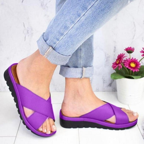 Summer Woman slippers Outdoor Sandal Comfortable Sandals, Size:37(Purple)