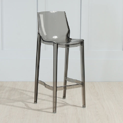 Transparent Bar Chair Personality Fashion Home High Chair Acrylic Chair, Height:65cm(Transparent Gray)