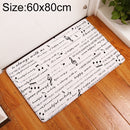 Flannel Musical Symbol Anti-slip Bathroom Mats Digital Printed Floor Pad for Home Decoration, Size:50cmx80cm(D2123-1)