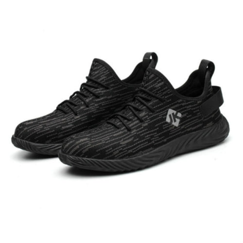 Anti-smashing Steel Toe Cap Safety Protection Labor Insurance Work Shoes, Size:46(Black)