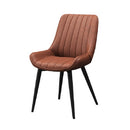 Nordic Office Chair Light Luxury Wrought Iron Simple Modern Soft Sofa Dining Back Chair(Orange)