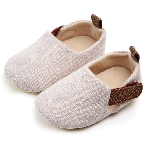 Infant Foot Care Soft Sole Non-slip Shoes 0-1 Year Old Baby Toddler Shoes, Size:Inner Length 12cm(Khaki)