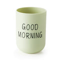 Simple Cute Brushing Cup Couple Plastic Mouthwash Cup, Pattern:Word(Light green)