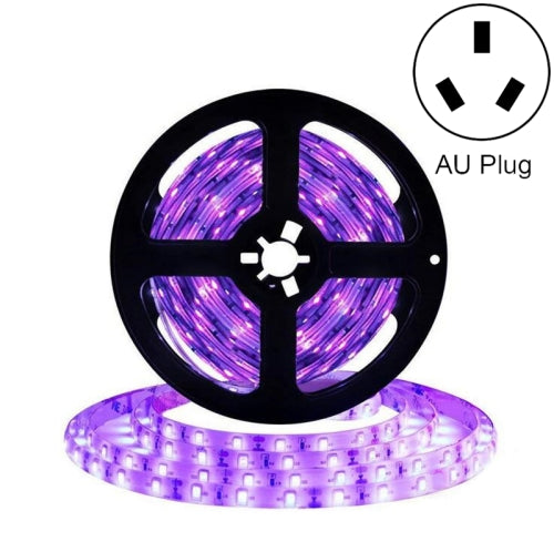 3528 SMD UV Purple Light Strip Epoxy LED Lamp Decorative Light Strip, Style:Waterproof 5m(AU Plug)