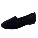 Woman Flat Round Toe Shallow Casual Soft Bottom Shoes, Size:36(Black)