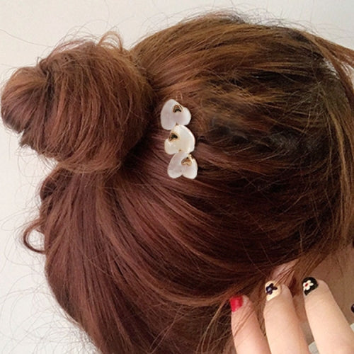 Sweet Acetic Acid Love Hairpin Bangs Clip Exquisite Wild Geometric Hairpin Clip Hair Accessories(Love Purple)