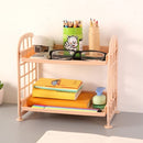 Double Layer Bathroom Storage Racks Kitchen Countertop Spice Storage Rack Bedroom Living Room Books Sundries Storage Rack(Pink)