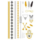 2 PCS Waterproof Hot Stamping Temporary Tattoo Sticker(YH-041)