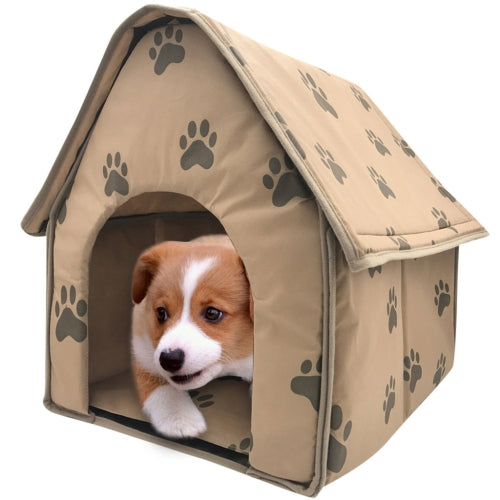 2 PCS Dog House Foldable Small Footprint Tent Indoor Portable Travel Pet Bed