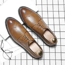 Autumn and Winter Shoes Men British Pointed Business Dress Shoes, Size:40(Yellow)