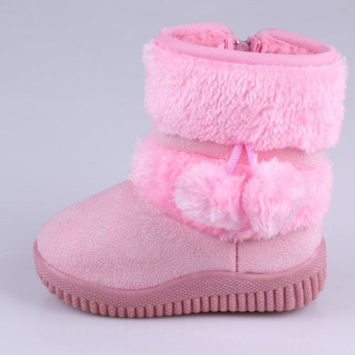 Children Winter Comfort Warm Shoes Thick Snow Boots, Shoe Size:27(Pink)