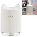 320ML USB Ultrasonic Air Humidifier Desktop Humidifier Water Mist Diffuser With Night Light(White)