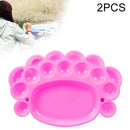 2 PCS 15 Grid Big Feet Color Palette Pastic Color Painting Supplies(Pink)
