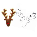 Reindeer 5 PCS Christmas Reindeer Mold Metal Sugar craft Cake Decor Biscuit Pastry Mould
