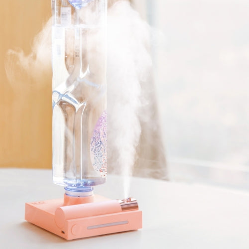 Household Bedroom Desk Humidifier Mini USB Night Light Moisturizing Instrument Automatic Alcohol Sprayer Air Purifier(Pink)