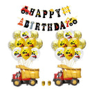 Construction Tractor Inflatable Air Balloons Birthday Excavator Vehicle Banners Baby Shower Kids Boys Birthday Party Supplies, Suit:Suit Four