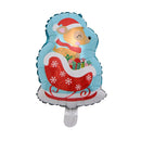 5 PCS Christmas Mini Cartoon Decoration Snowman Old Man Bell Christmas Tree Aluminum Film Aluminum Foil Balloon, Specificate:Christmas Moose