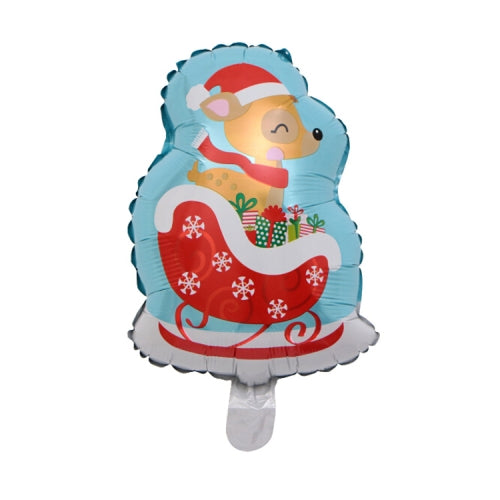 5 PCS Christmas Mini Cartoon Decoration Snowman Old Man Bell Christmas Tree Aluminum Film Aluminum Foil Balloon, Specificate:Christmas Moose